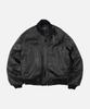 FRIZMWORKS Patina Cowhide Tanker Jacket _ Washed Black