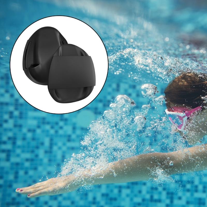 2 Pack Swim Training Paddles Ergonomic Design Silicone Texture Perfect for Freestyles Backstroke Breaststroke Swimmers