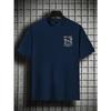 T-shirt da uomo casual larga in 100% cotone puro, stile retrò, con stampa a tema spiaggia California e surf, girocollo, manica corta