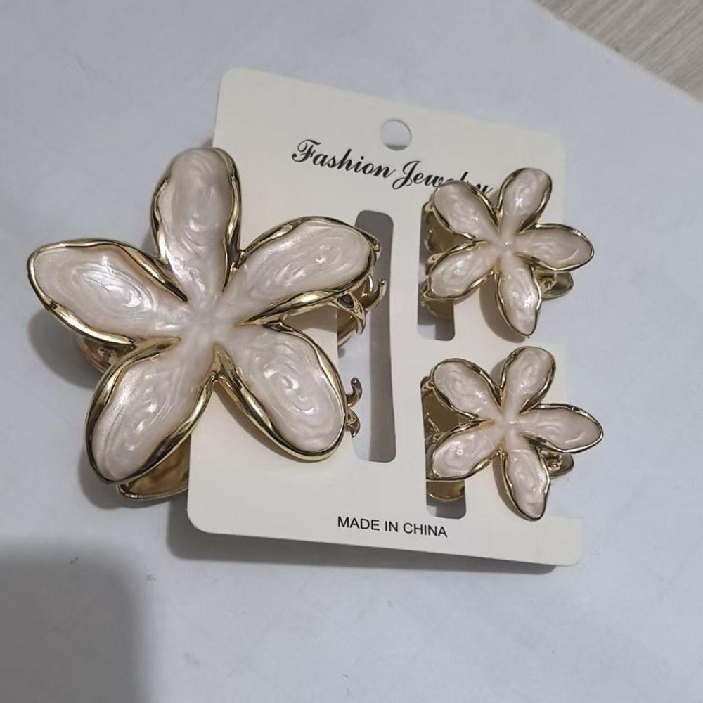 1/3Pcs Hair Accessories Hawaiian Flower Clips Alloy Lily Flower Hair Claws  Hairstyles