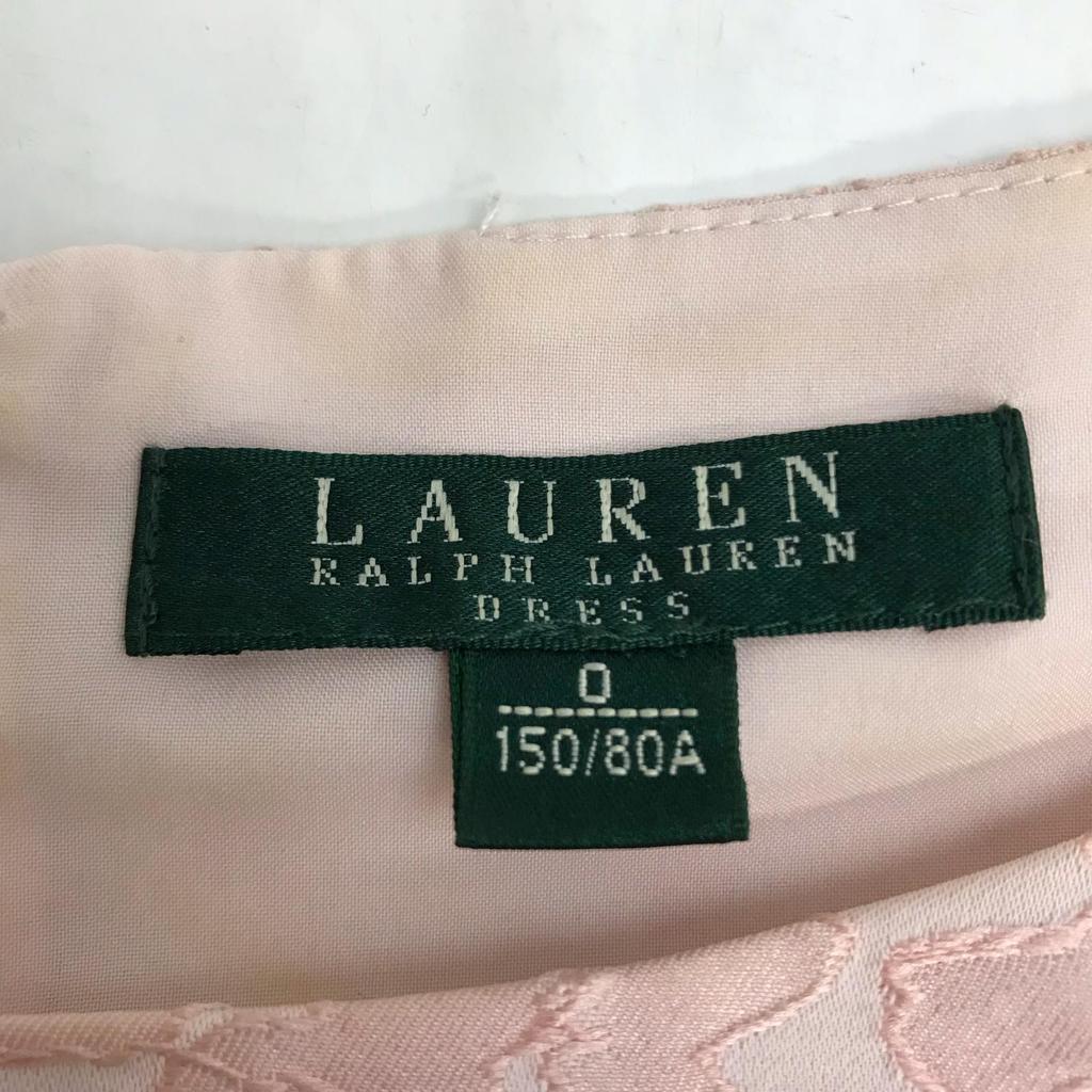 LAUREN RALPH LAUREN Sleeveless Tight Dress [0 / XS / Knee Length / Pink Floral](USED)