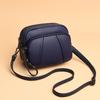 Solid Color Fashionable Rivet Zipper Women'S Mobile Phone Bag Simple Soft Pu Leather Shoulder Crossbody Compact Square Handbag