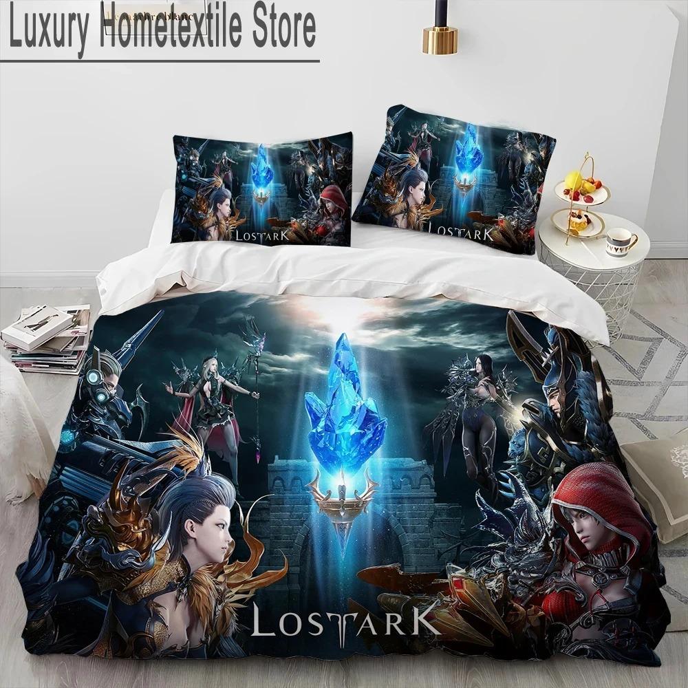 

3D Lost ARK Game Gamer Cartoon Comforter Bedding Set,Duvet Cover Bed Set Quilt Cover Pillowcase,king Queen Size Bedding Set Gift 70x133cm 2pcs
