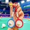 Cartoon Badminton Racket & Tennis Keychain Pendant - Sports Gift for Couples