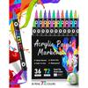 Dual-tip Acrylic Paint Pens, Waterproof & Non-toxic, Compatible with Glass, Canvas, Ceramic