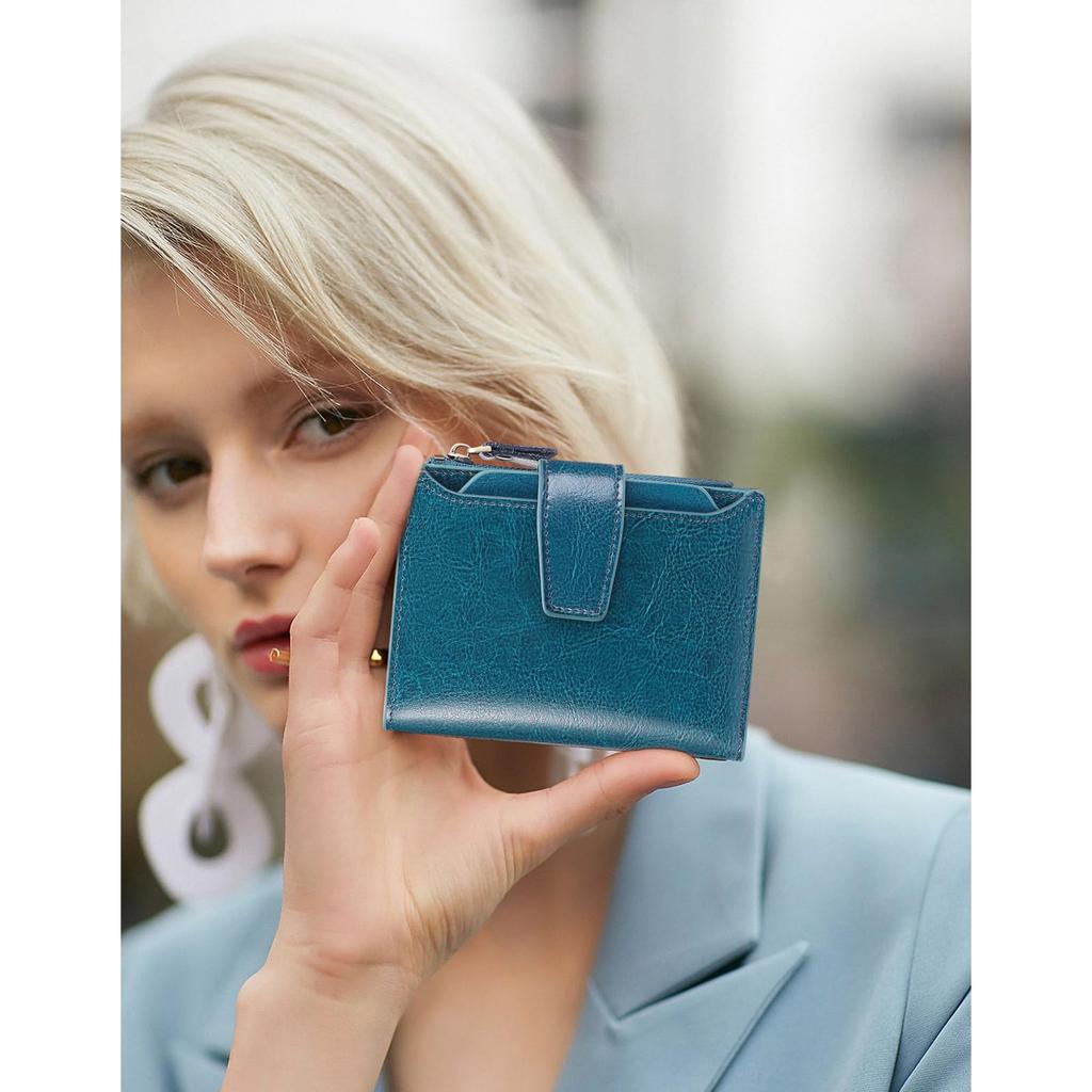 Large Soft Genuine RFID Magnetic Skimming Authentic with Coin Small Wallet [SENDEFN] Women's Bi-fold Wallet, Capacity, Touch, Leather, & Protection,