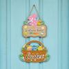 Cartoon Easter Welcome Sign Paper Bunny Egg Decor Easter Hanging Ornament  Party Decoration