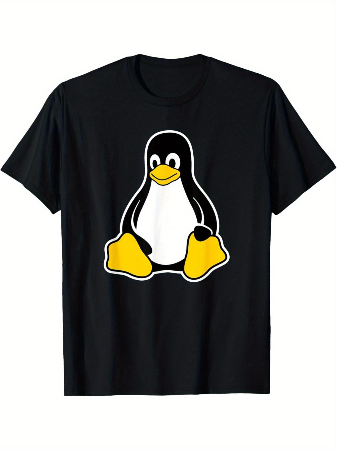 

Linux Tux Penguin Logo T-Shirt for - Open Source Software Developer Shirt with Tux Mascot S