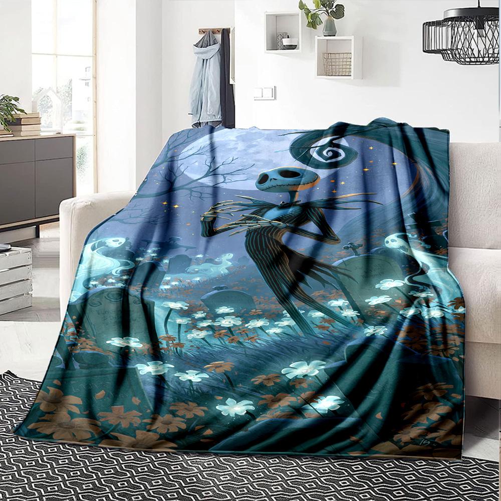 Jack Skellington Blanket Comfortable Great for Couch Chair Office Four Seasons Multipurpose Digital Print Ideal Gift For Birthday Valentine'S Day