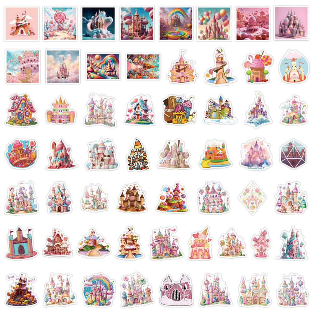 55 Candy Castle Graffiti Stickers Decorative Skateboard Luggage Laptop DIY Stickers