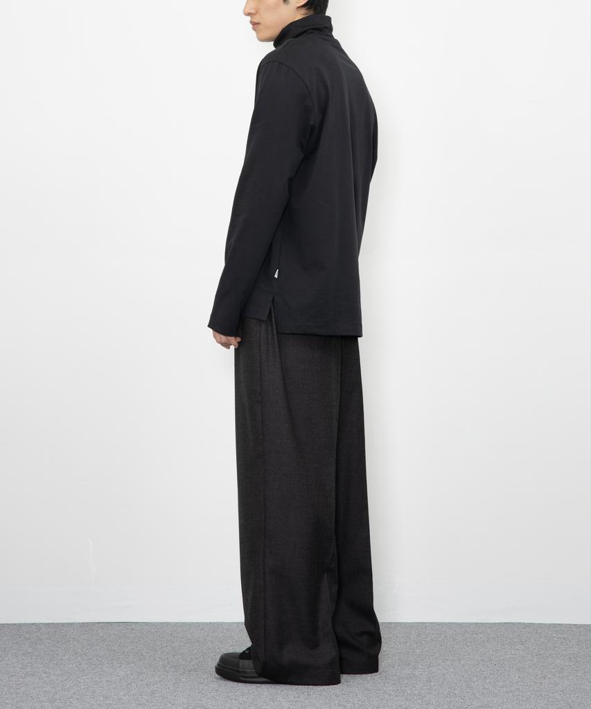RAW TO RAW Mrp053 Elastic Waist Wool Wide Pants (Lock)