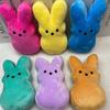 Peeps Plush Bunny Rabbit Peep Easter Toys Goodie Bag Fillers Carnival Prizes Assortment Kids Egg Filter Party Favors Cuddly Stuffed Fluffy Huggable