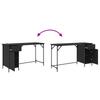 Computer Desk Black Oak Effect 131 x 48 x 75 cm