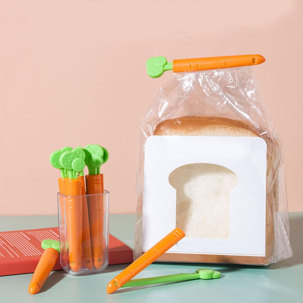 5Pcs Snack Clip Kunststoff Brot Tasche Abdichtung Klemme Festen Griff Lebensmittel Tasche Snack Clip mit Lagerung Box für