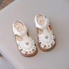 New summer embroidered closed-toe soft sole sandals, trendy Chinese style shoes for girls