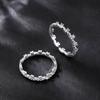 Elegant Moissanite Lace Ring: Stackable 925 Silver, Fashionable and High-End Women's Accessory