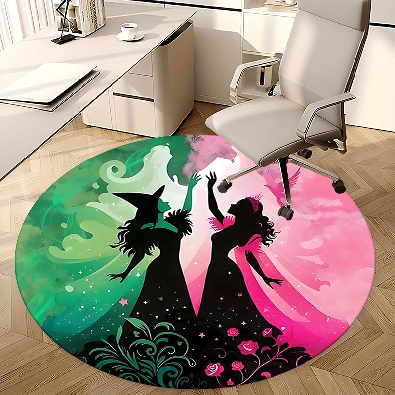 Witch Chair Mat Round Rug Office Carpet, Non Slip, Suitable for Living Rooms, Bedrooms,Decor1205921a