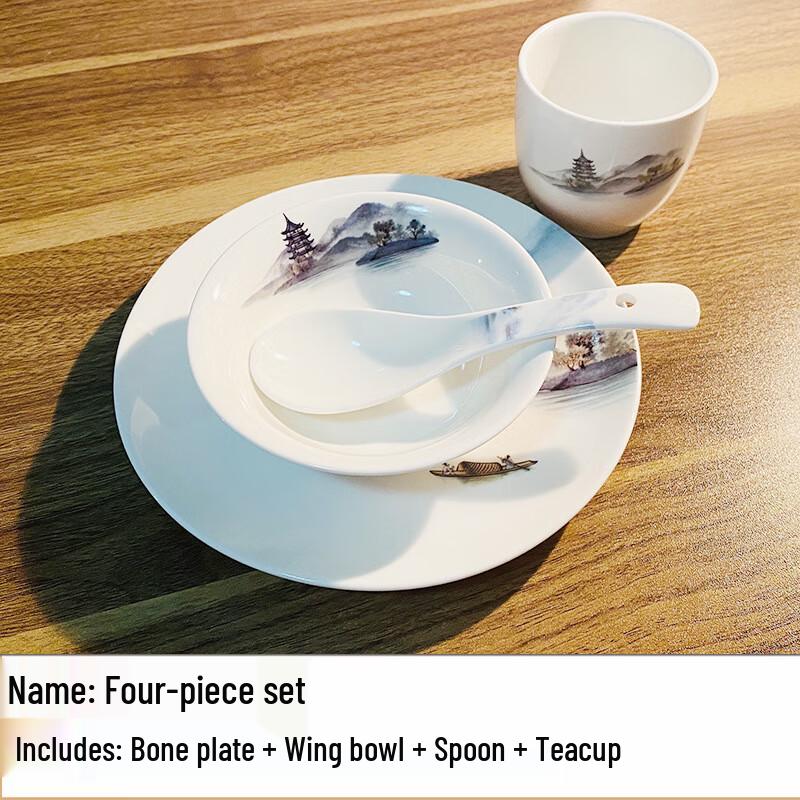 Chinese Style Ceramic Hotel Tableware Set - Landscape Design