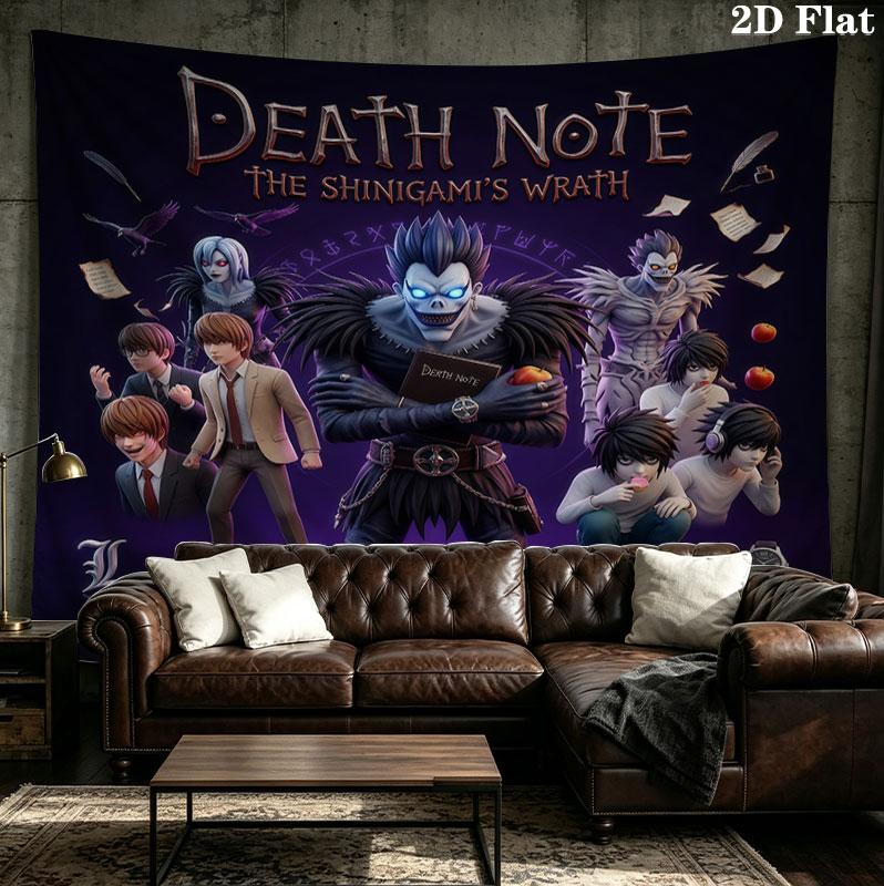 Tapeçaria de Parede Death Note Pendente Estético de Parede Manta de Tecido Impressa Tapeçarias Decorativas Para Quarto Sala de Estar Decoração de Casa