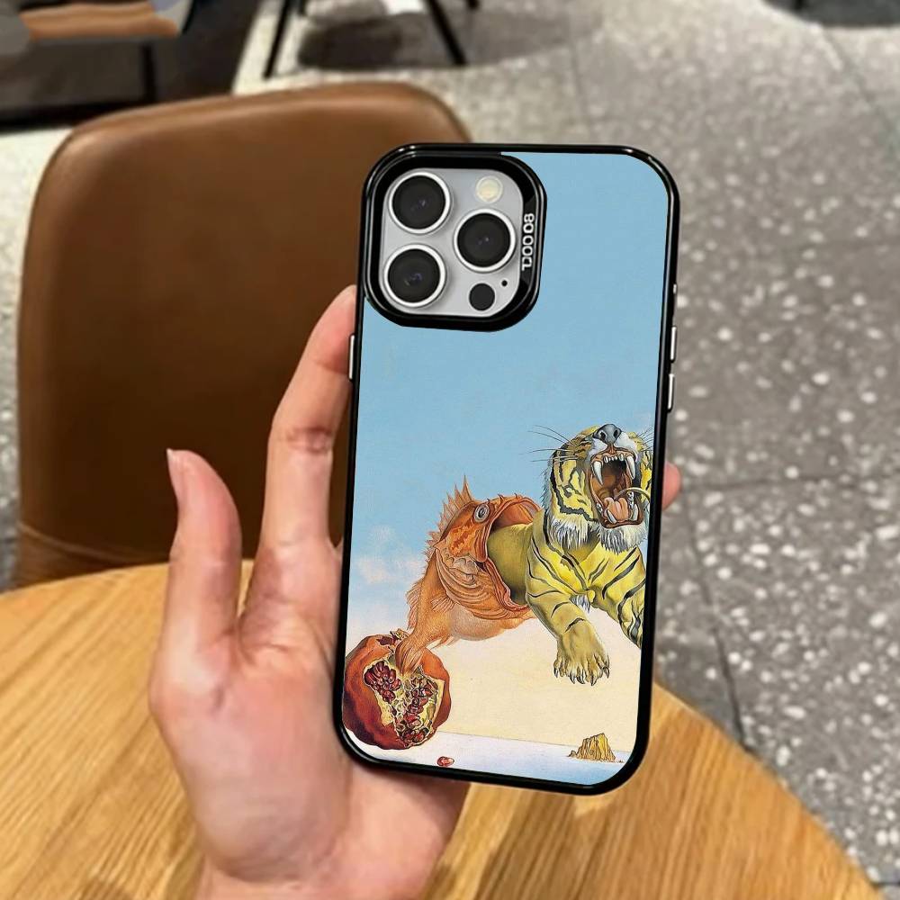 S-Salvador D-Dali SD P-Painting   Phone Case For iPhone17,16,15,14,13,12,11 Plus,Pro Max Colored Silver Plated Inside Cover