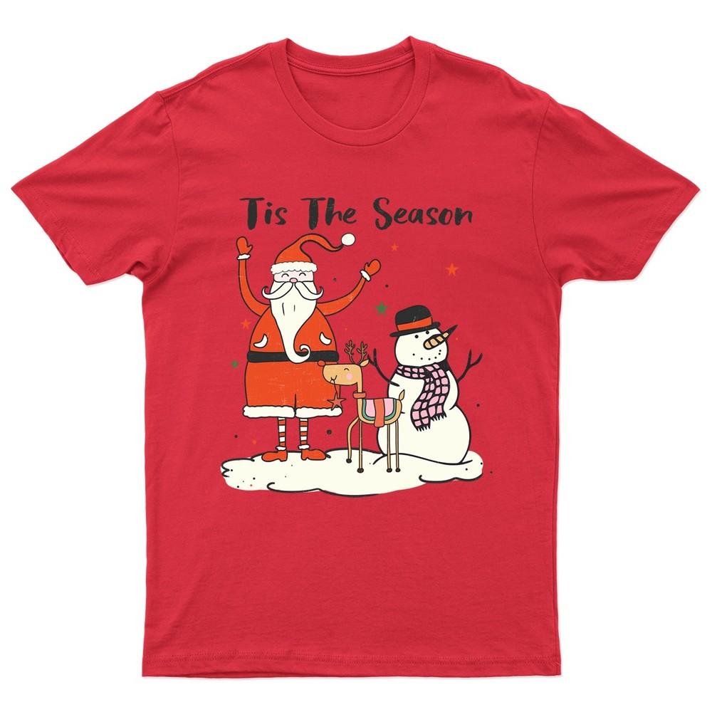 Tis The Season Christmas TShirt Unisex Gift Retro Seasonal Funny Xmas Santa n S
