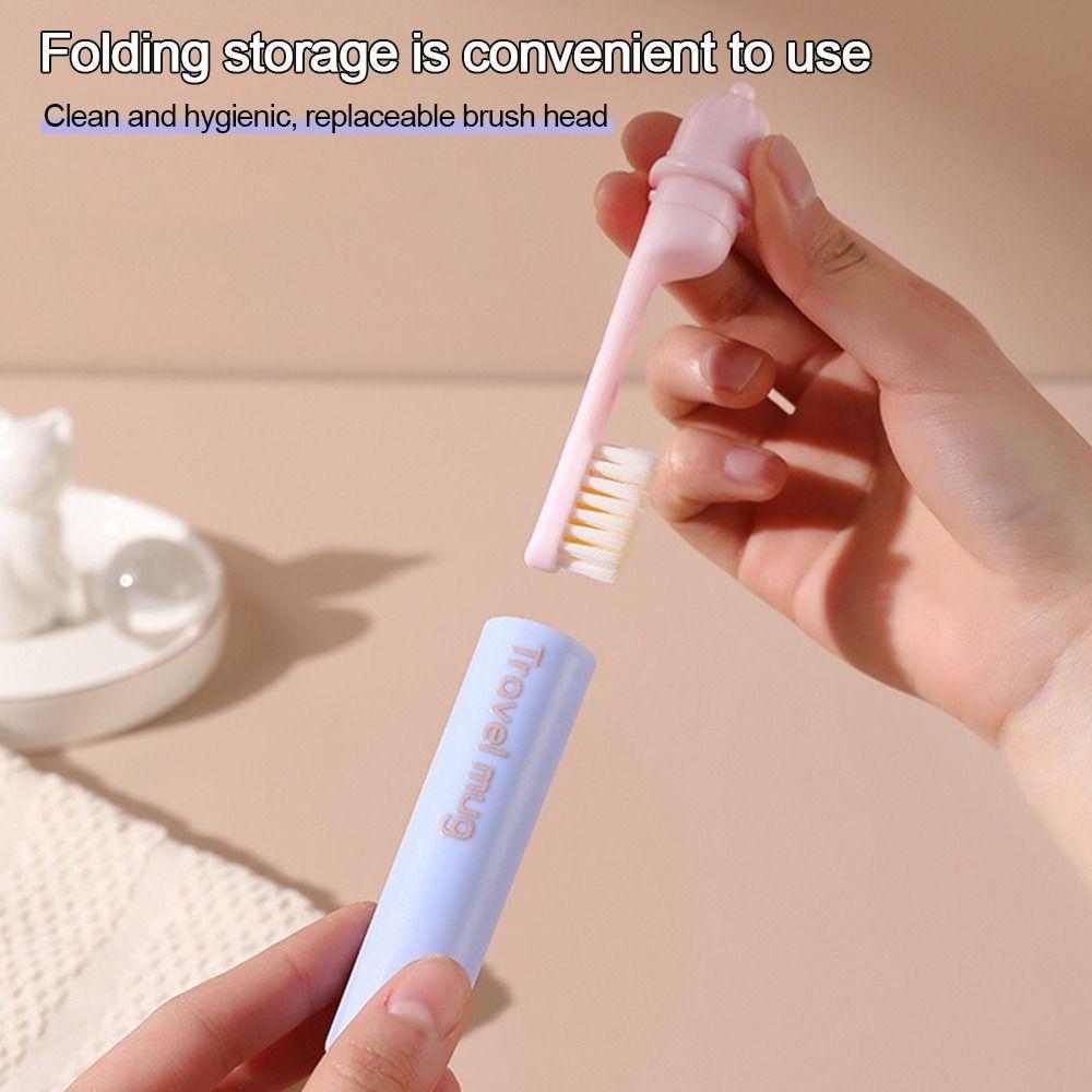 Mini Folding Toothbrush Lightweight Oral Cleaning Travel Camping Hiking Outdoor Supplies