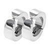 1 Pair Stylish Stainless Steel Ear Clips Earrings Ear Cuff Jewelry Gift (Silver Smooth Surface)