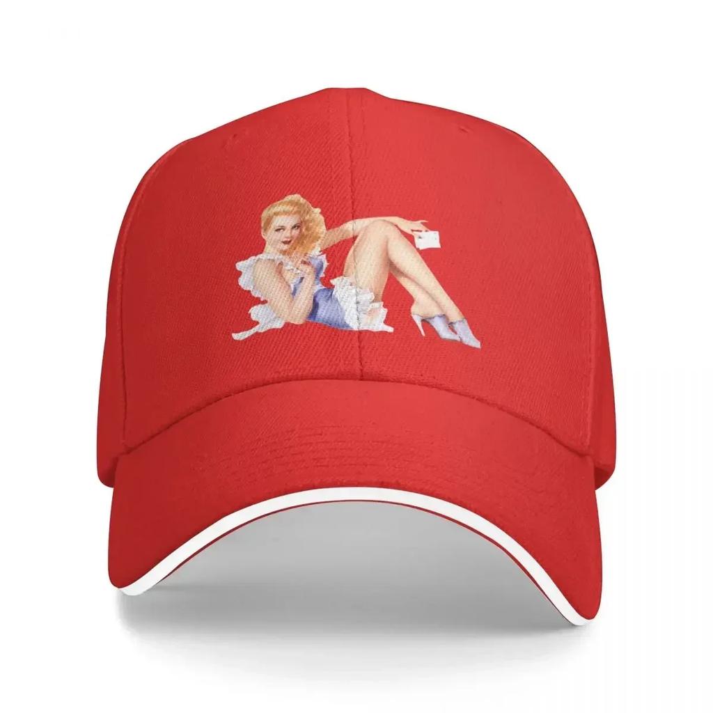 Order Please by Alberto Vargas Remastered Xzendor7 Classic Old Masters Vintage Art Reproductions Baseball Cap
