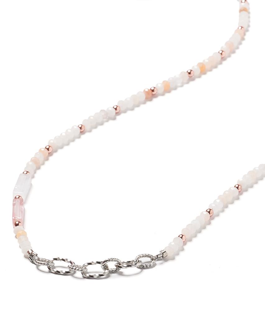 Polalita Rose Pastel Chain Mix Necklace (Plt-Nl-028_Wt)