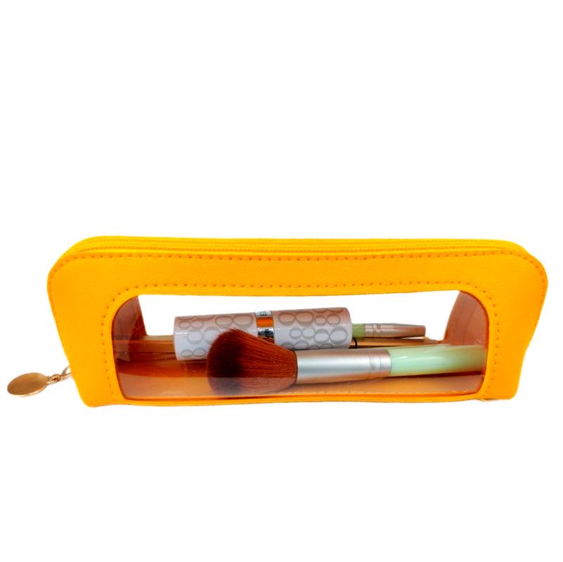 2024 Transparent Travel Makeup Brush Organizer - Large Capacity for Eyebrow Pencils & Eyeshadow Brushes