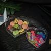 Ornement de Noël Visage Taillé en Forme de Cœur Haute Transparence - Boîte à Bonbons en Plastique Creuse