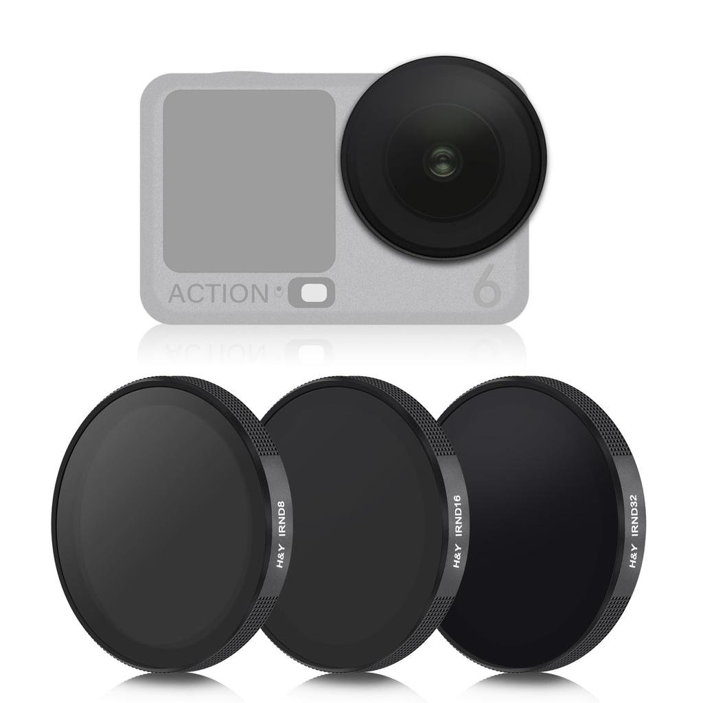 ND Filter Set for DJI Osmo Action 6 Set H&Y (ND8, ND16, ND32) - 3-Piece (DJI-A6NK)