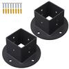 DIY Installations Outdoor Projects 2 Pcs Pergola Post Bracket Flange Base For Posts Versatile Outdoor Applications