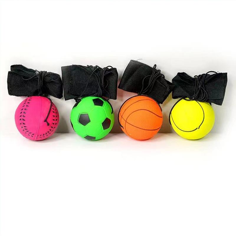 1Pc Rückkehr Schwamm Gummi Handball Spiel Praxis Prellen Elastische Bewegung Nylon Seil Reaktion Geschwindigkeit Training