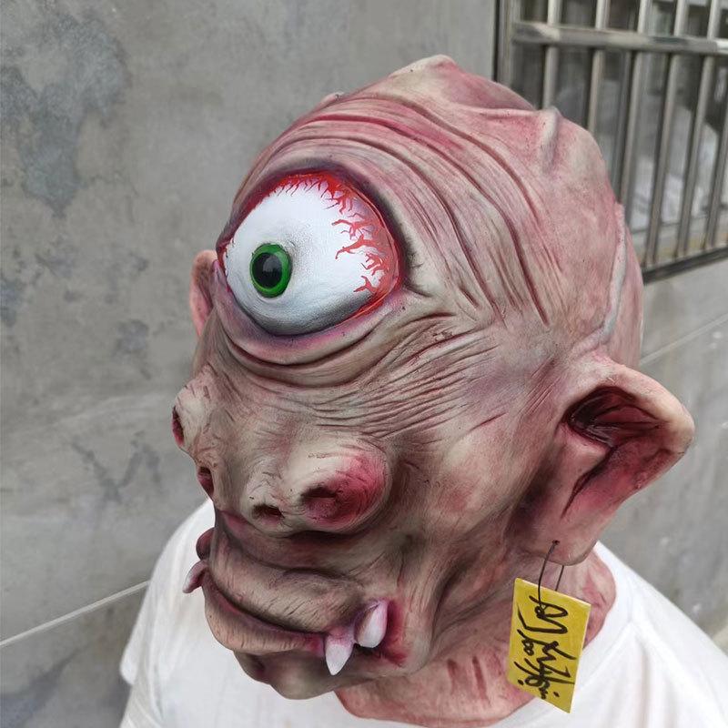 

Одноглазый монстр Хэллоуин ужас головной убор латексная маска One size красный