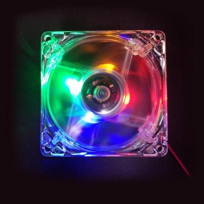 8 cm LED-Computer-Kühllüfter - Bunter Gehäuselüfter mit Wärmeableitung