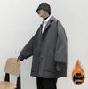 Men's Thickened Woolen Jacket, Mid-Length Trench Coat, Korean Trend, Autumn/Winter, Handsome Hong Kong Style.