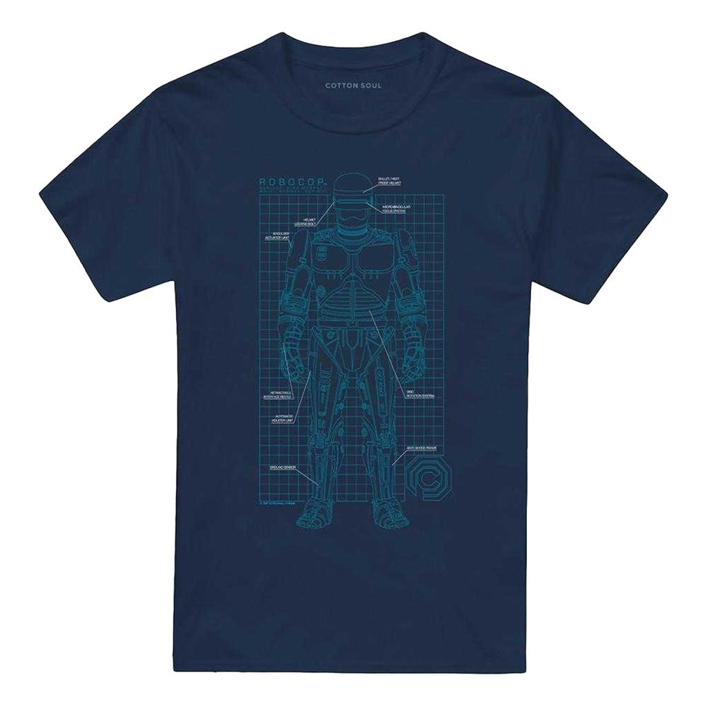 Robocop Unisex Adult Schematic T-Shirt