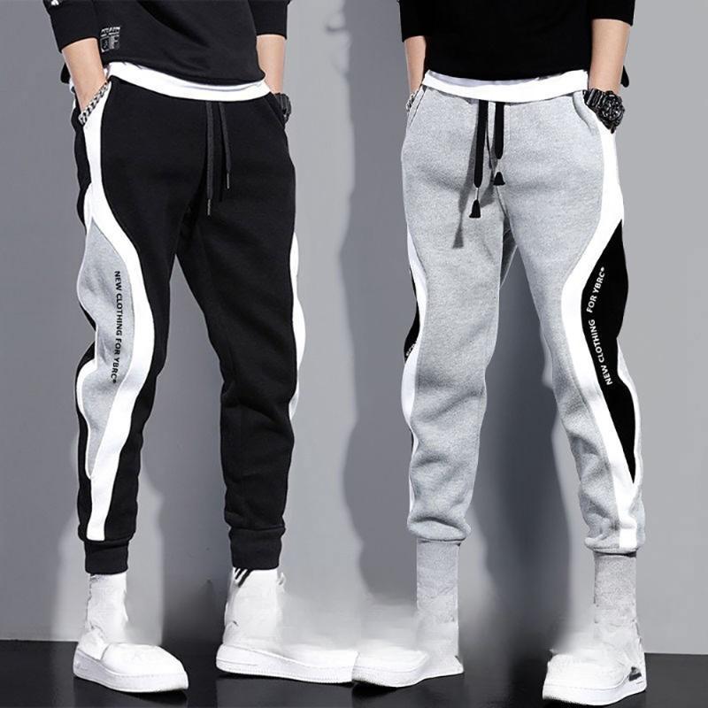 Men's Spring and Autumn Plus Size Solid Colour Loose Thin Section Straight Comfortable Simple Casual Drawstring Pants