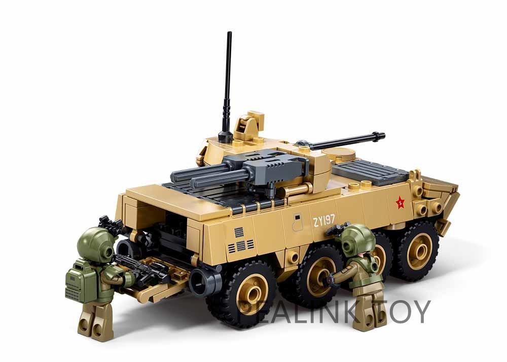 Premium-Quality Sluban Zbl-19S High-Standard Wheeled Infantry Top-Grade Figurehting Transport Vehicle Army-Design Top-Grade Armored Top-Grade