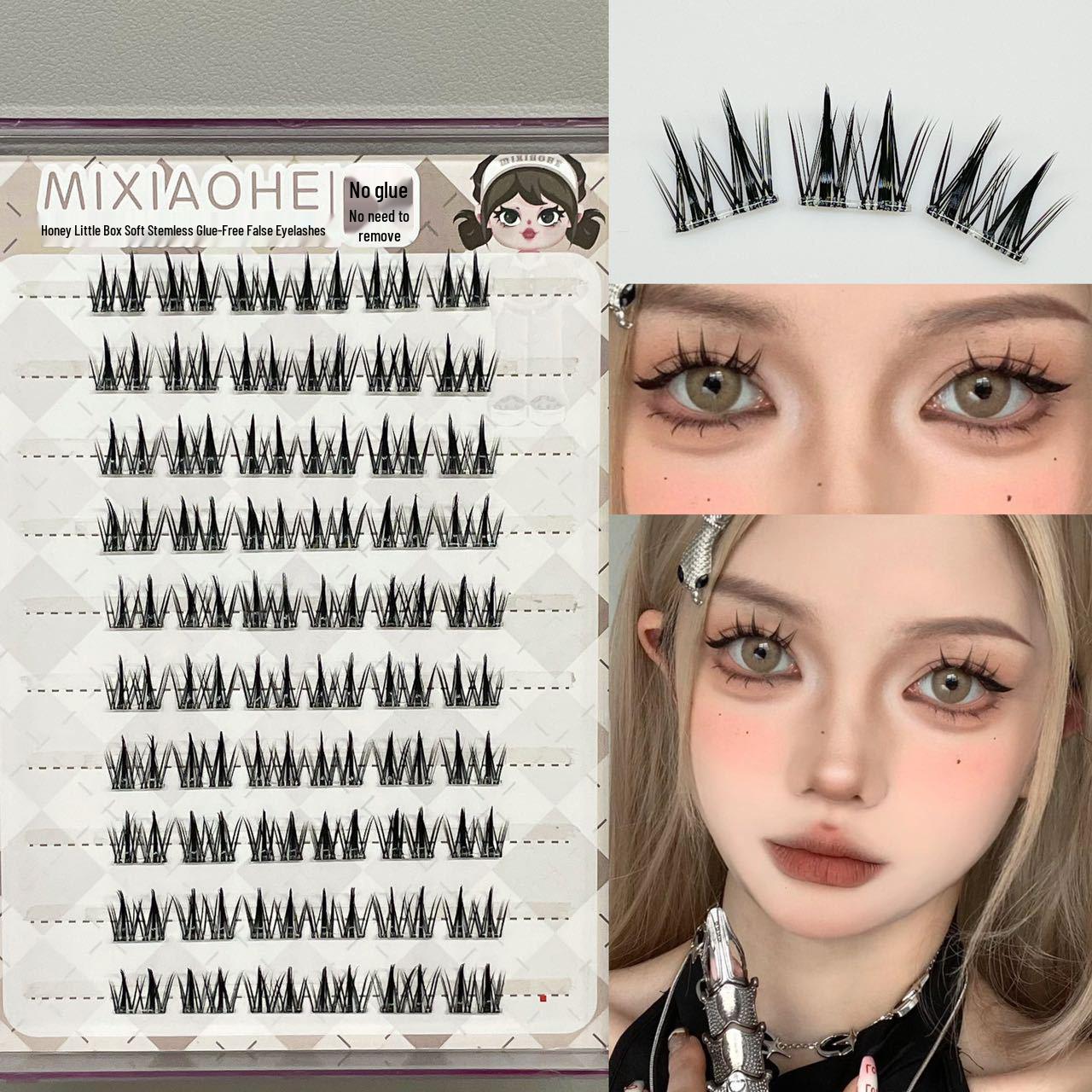 

Honey Box Stemless Glue-Free Natural Reusable Eyelashes - Wheat Ear Design for a Sweet, Lively Look