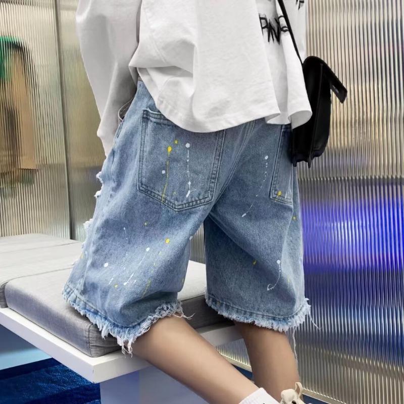 Summer Thin Five-point Denim Shorts Men's Trend Ripped Slim Casual Trendy Pants Men's Pants