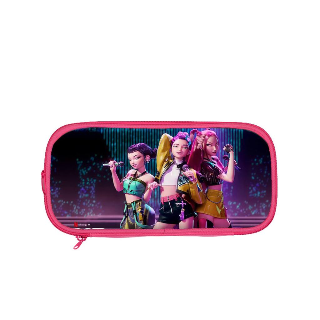Printed Double-layer Pencil Case Deadpool/ Student Blue Storage Stationery Bag Pencil Bag