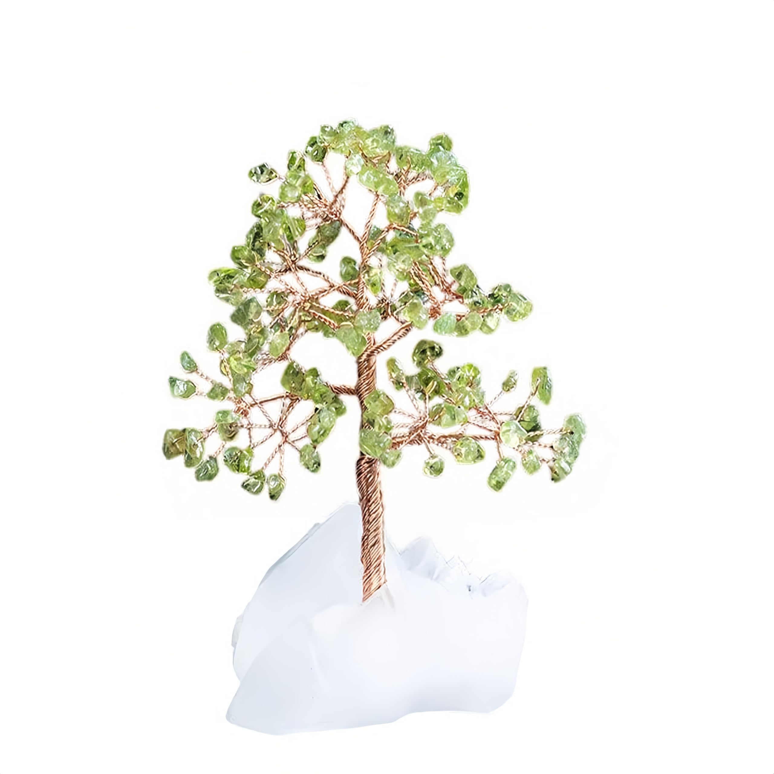 

Money Tree (Peridot) Crystal Cluster - Natural Stone, Purification, Feng Shui Ornament, Fortune-Bringing, Business Prosperity, Wealth Gathering, Healt