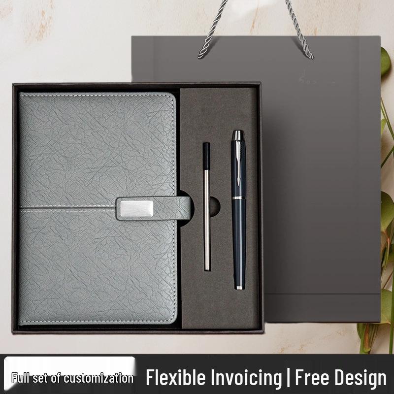 Custom Logo High-End Business Notebook Gift Set - Ideal for Company Events and Annual Meetings