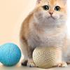 Jute Ball Cat Toy with Large Self-Entertainment Ball Squeaker Extra for Teething Biting Natural Sisal Toy