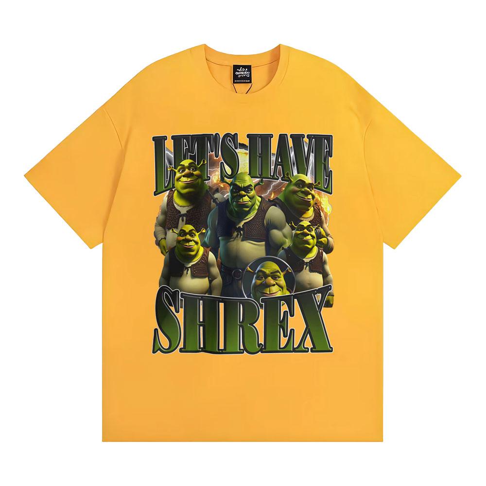 Divertente Facciamo Shrex Shrek Grafica Meme Maglietta Unisex Moda Donna Vintage Manica Corta Magliette Cotone Larga Oversize Maglietta