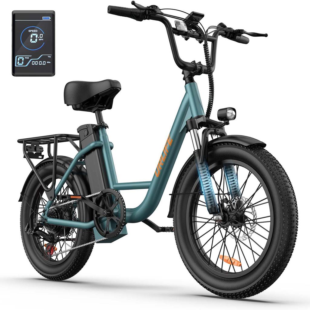 URLIFE E20 Multi Terrain E-Bike 48V13Ah Battery 500W Motor 20 Inch Fat Tires 25KM/H Top Speed 65KM Range City Commuting Electric Bicycle