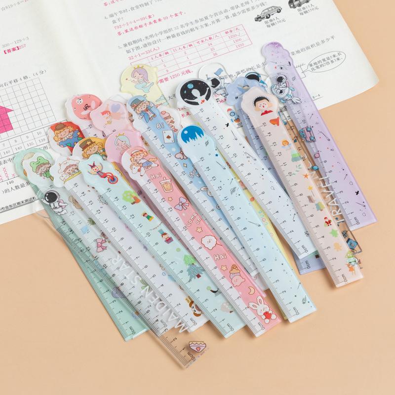 Cartoon Alien 15cm Ruler for Primary School Students - Cute and Stylish Measurement Tool for Learning and Drawing
