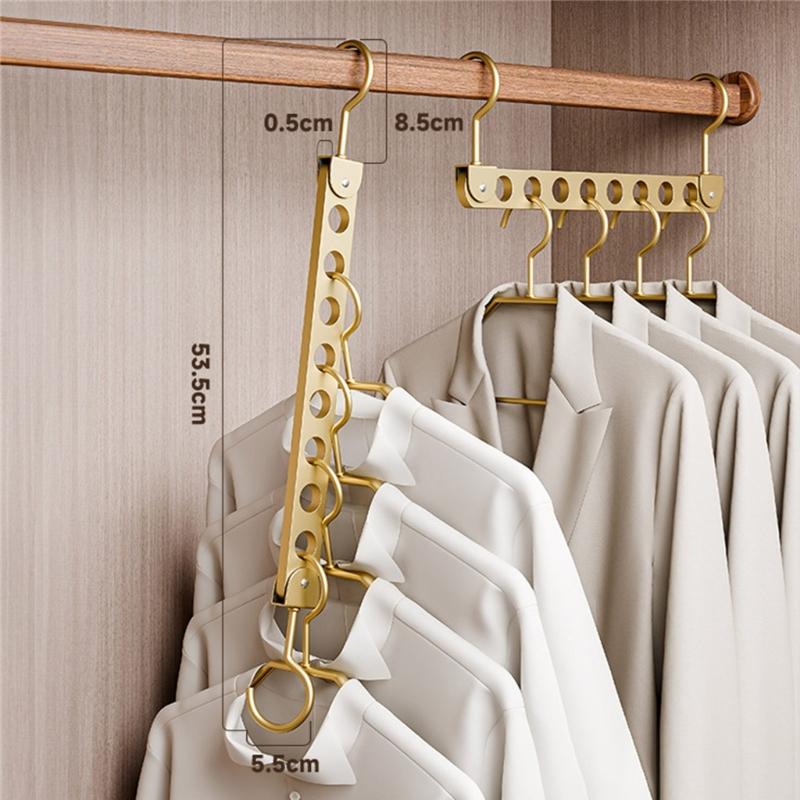 Space Saving Lightweight Garment Rack 6/8 Hooks For Scarves Ties Towels Foldable Storage Solution Closet Essential